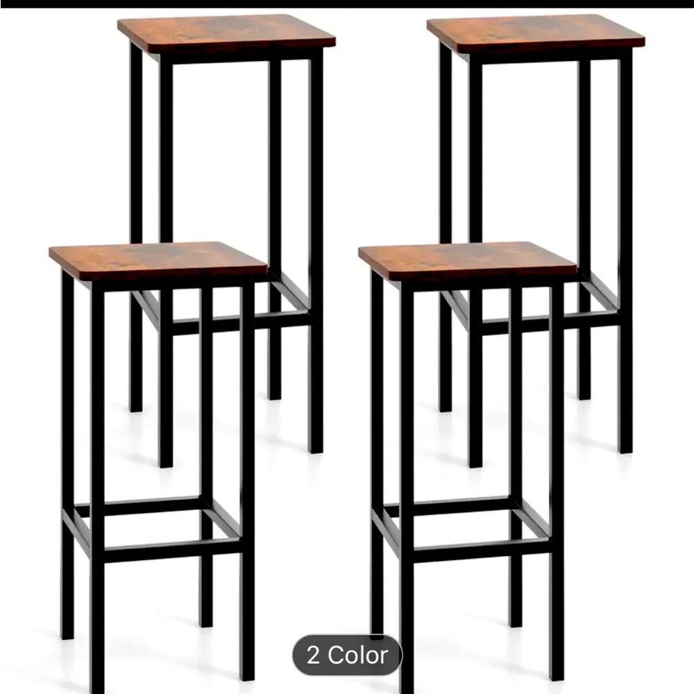 New Tangkula 4PCS 26" Bar Stool Set w/Metal Frame